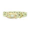 Floral Bee Dog Collar - plastic gold
