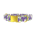 Purple Hydrangea Dog Collar - metal gold