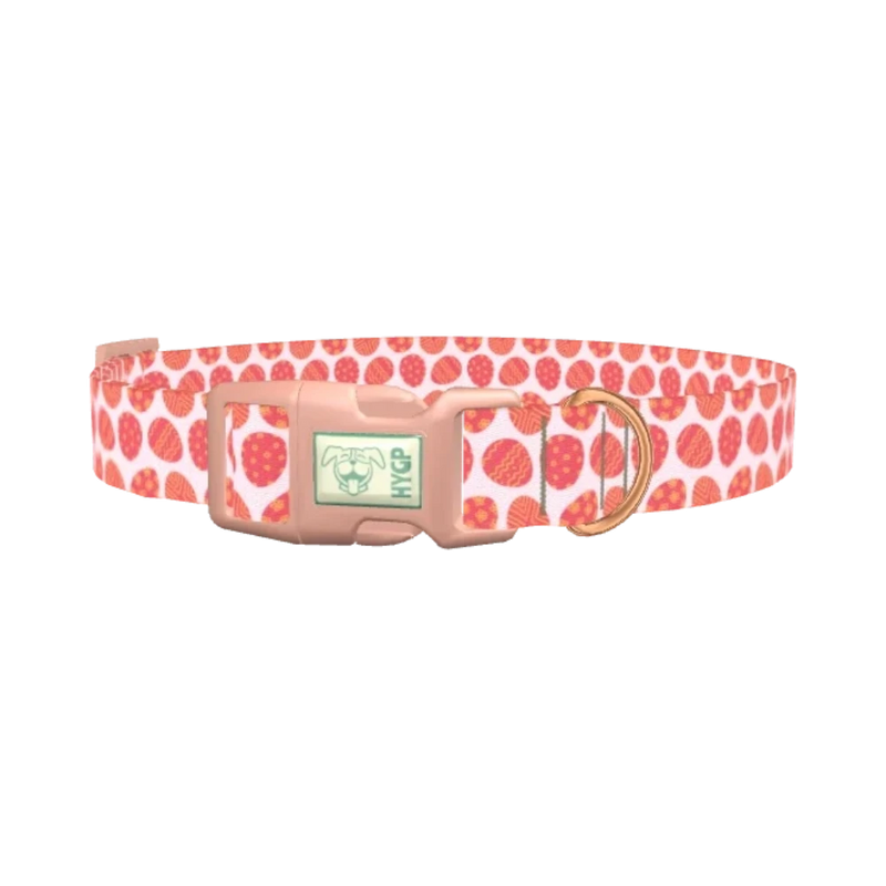 Geometric Easter Egg Dog Collar - plastic rose gold