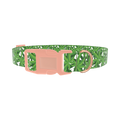 Leaf Pattern Dog Collar - plastic rose gold