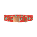 Christmas Bow Dog Collar - metal rose gold