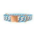 Silver Chain Link Dog Collar - metal rose gold
