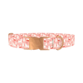 Christmas Deer Forest Dog Collar - metal rose gold