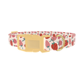 Pink Strawberry Pattern Dog Collar - plastic gold
