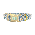 Floral Chamomile Dog Collar - plastic gold