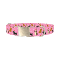 Christmas Dogs Dog Collar - metal silver