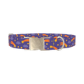Space Comet Dog Collar - metal silver