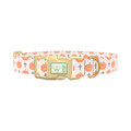 Halloween Cross-Stitch Dog Collar - plastic silver