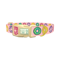 Colorful Donut Pattern Dog Collar - plastic gold