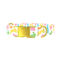 Colorful Easter Bunny Dog Collar - metal gold