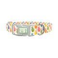 Peace Sign Pattern Dog Collar - plastic rose gold