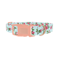 Pink Rose Blossom Dog Collar - plastic rose gold