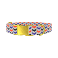 Colorful Bat Pattern Dog Collar - metal rose gold