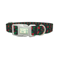 Christmas Skull Berry Dog Collar - plastic silver