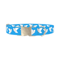 Origami Bird Dog Collar - metal silver