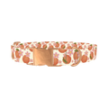 Peach Floral Dog Collar - metal rose gold