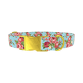 Vintage Rose Bouquet Dog Collar - metal gold