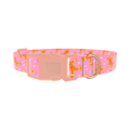 Gingerbread Christmas Dog Collar - plastic rose gold