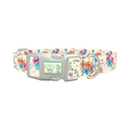 Colorful Floral Bouquet Dog Collar - plastic silver