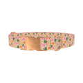 Tropical Floral Dog Collar - metal rose gold