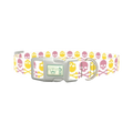 Multicolor Skull Dog Collar - plastic silver