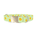 Rubber Duckies Dog Collar - metal silver