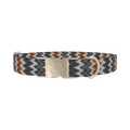 Tribal Aztec Stripe Dog Collar - metal silver