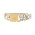 Wavy Geometric Dog Collar - plastic gold