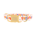 Geometric Letter Dog Collar - plastic gold