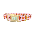 Turkey Pumpkin Pattern Dog Collar - plastic gold