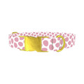 Pink Egg Pattern Dog Collar - metal gold