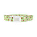 Christmas Peppermint Dog Collar - plastic silver