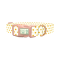 Yellow Polka Dot Dog Collar - plastic rose gold