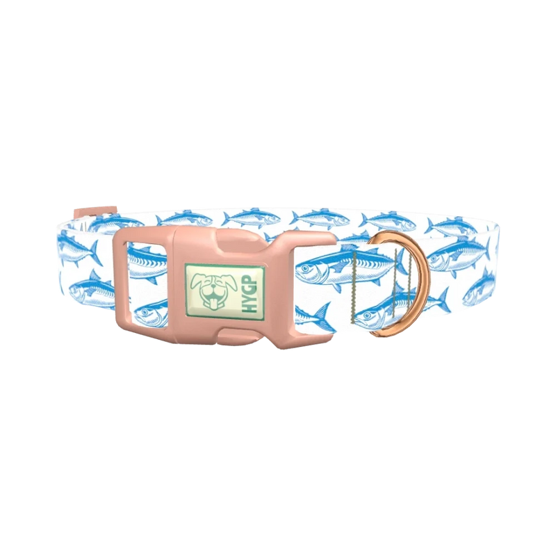 Ocean Fish Dog Collar - plastic rose gold