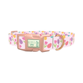 Easter Floral Dog Collar - plastic rose gold