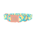 Yellow Bunny Pattern Dog Collar - plastic rose gold