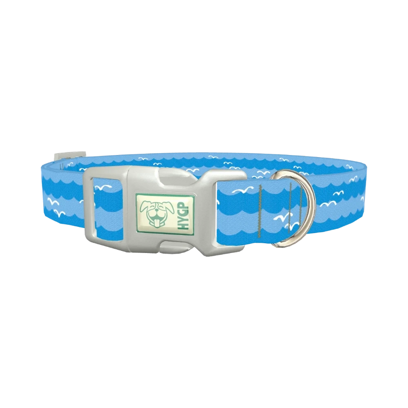 Seagull Ocean Dog Collar - plastic silver