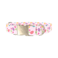Easter Floral Dog Collar - metal silver
