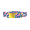 Blue Banana Dog Collar - metal gold