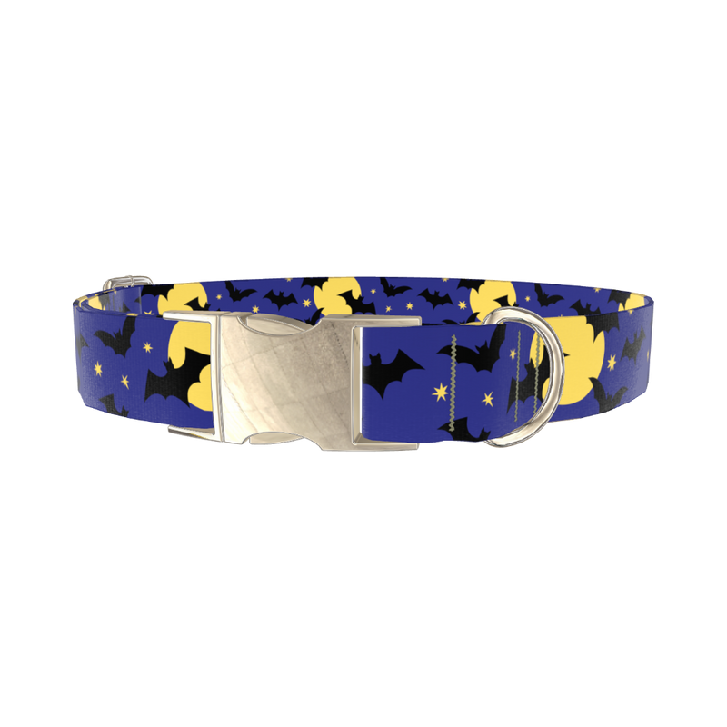 Halloween Night Dog Collar - metal gold