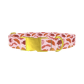Sausage Pattern Dog Collar - metal gold