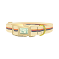 Colorful Hexagon Stripe Dog Collar - plastic gold