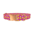 Pink Candy Corn Dog Collar - metal rose gold