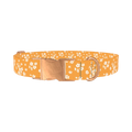 Yellow Blossom Dog Collar - metal rose gold