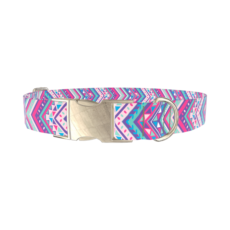 Tribal Chevron Dog Collar - metal gold