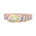 Silver Chain Pattern Dog Collar - plastic gold