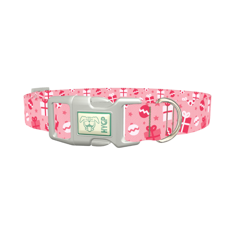 Christmas Gift Dog Collar - plastic silver