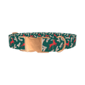 Christmas Deer Dog Collar - metal rose gold