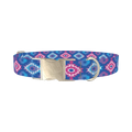 Ombre Tribal Diamond Dog Collar - metal silver