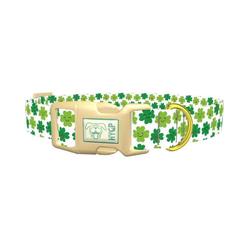 Kawaii Clover Dog Collar - plastic gold